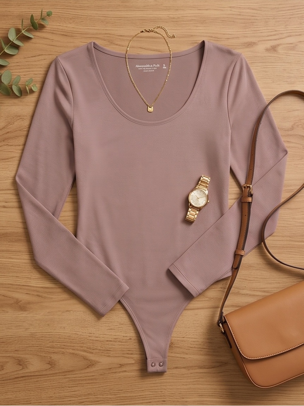 Abercrombie & Fitch Long Sleeve Scoop Neck Bodysuit S